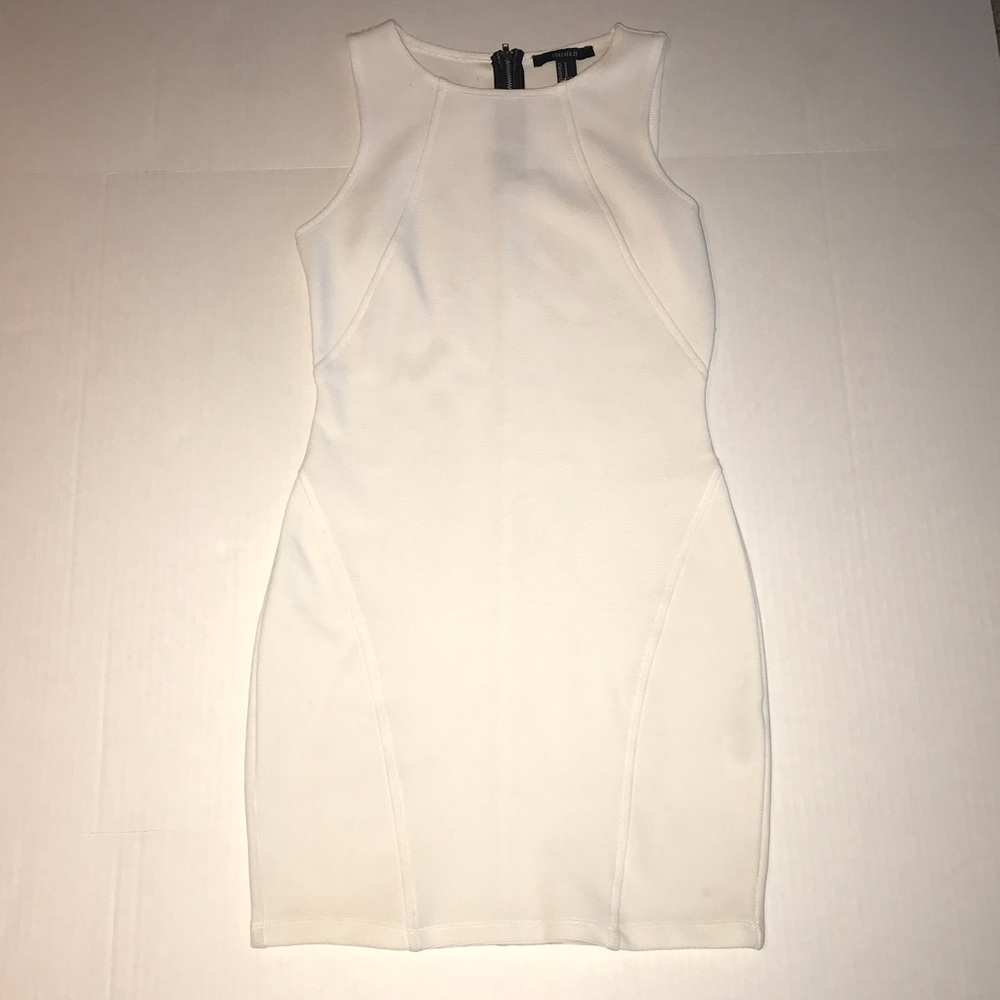 White Forever 21 Sleeveless Bodycon Medium Dress